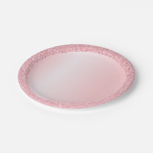 Blank-Trendvorlage für benutzerdefinierten Rosegol Pappteller (Schrägansicht)