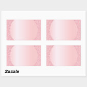 Blank-Trendvorlage für benutzerdefinierten Rosegol Rechteckiger Aufkleber (Blatt)