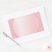 Blank-Trendvorlage für benutzerdefinierten Rosegol Rechteckiger Aufkleber (Umschlag)