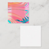 Blank-tropischer Marmor Quadratische Visitenkarte (Vorne/Hinten)