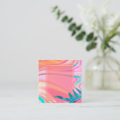 Blank-tropischer Marmor Quadratische Visitenkarte (Stehend Vorderseite)