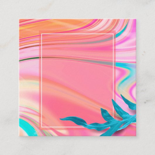 Blank-tropischer Marmor Quadratische Visitenkarte (Vorderseite)