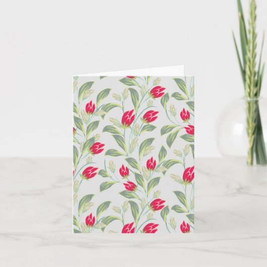 Blank Tulips Blume Notecard, Elegant Floral Karte (Vorderseite)