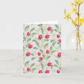 Blank Tulips Blume Notecard, Elegant Floral Karte (Gelbe Blume)