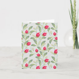 Blank Tulips Blume Notecard, Elegant Floral Karte