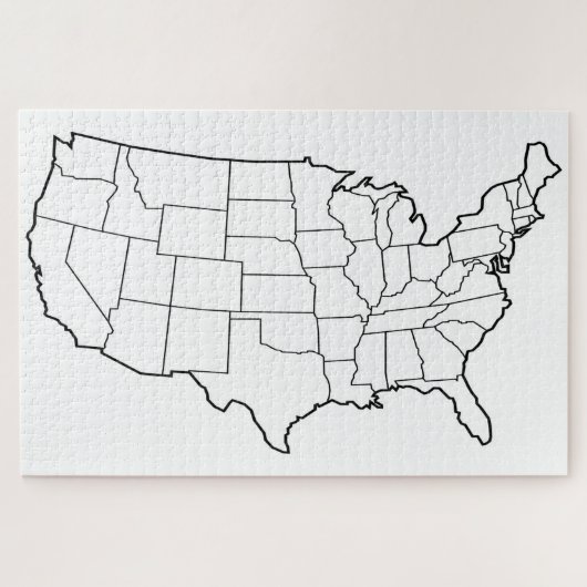Blank-US-Karte Puzzle (Horizontal)