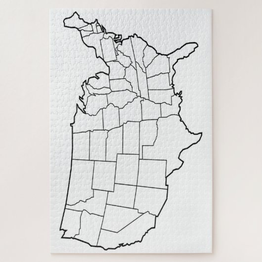 Blank-US-Karte Puzzle (Vertikal)