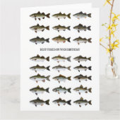 Blank Vathage Day Fish Birthday Card Karte (Gelbe Blume)