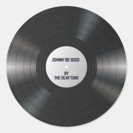 Blank Vinyl Music Record LP DIY Individuelle Name Runder Aufkleber