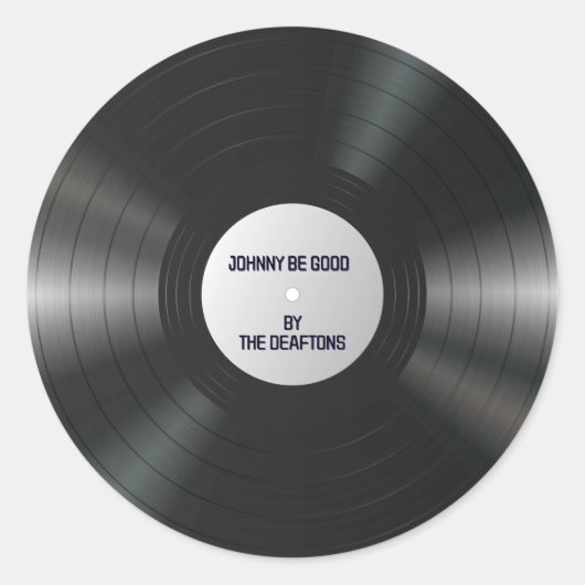 Blank Vinyl Music Record LP DIY Individuelle Name Runder Aufkleber (Vorderseite)