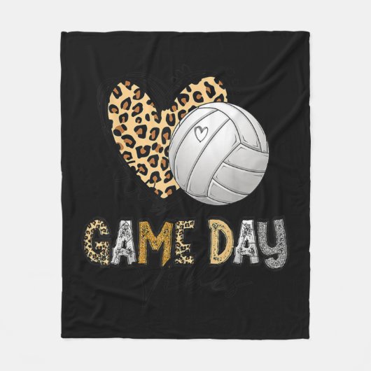 Blank Volleyball Game Day Vibes Volleyball Mama Fleecedecke (Vorderseite)