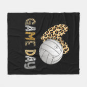 Blank Volleyball Game Day Vibes Volleyball Mama Fleecedecke (Vorderseite (Horizontal))