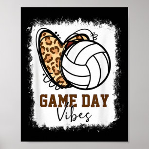 Blank Volleyball Game Day Vibes Volleyball Mama Poster