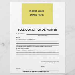 Blank Vollständiges Waiver-Formular