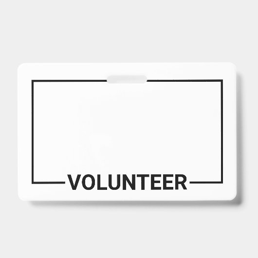 Blank-Volunteer-Abzeichen Ausweis (Vorderseite)