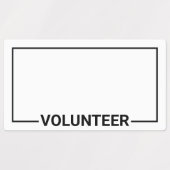 Blank Volunteer Name Abzeichen Etiketten (Design 2)