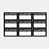 Blank Volunteer Name Abzeichen Labels Etiketten (Blatt)