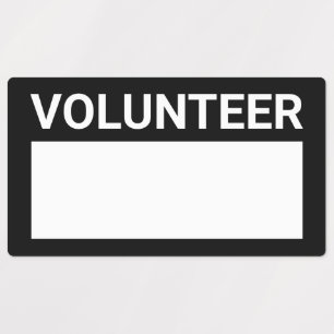 Blank Volunteer Name Abzeichen Labels Etiketten