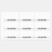 Blank Volunteer Name Abzeichen Labels Etiketten (Blatt)