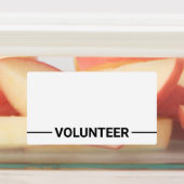 Blank Volunteer Name Abzeichen Labels Etiketten (Befestigt)