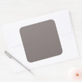 Blank Vorlage Fügen Sie Ihren Bildtext elegant gra Quadratischer Aufkleber (Umschlag)