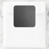 Blank-Vorlage schwarzer Leder erstellen Sie Ihre e Quadratischer Aufkleber (Tasche)