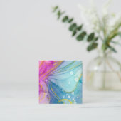 Blank Watercolor Business Card Quadratische Visitenkarte (Stehend Vorderseite)