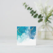 Blank Watercolor Business Card Quadratische Visitenkarte (Stehend Vorderseite)