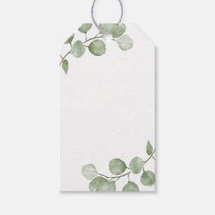 Blank Watercolor Eucalyptus Wedding Geschenkanhänger
