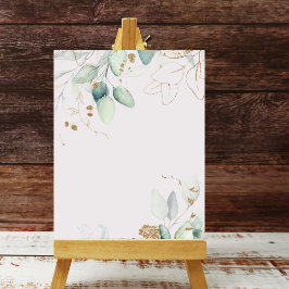 Blank Watercolor grün Gold Hintergrund Poster