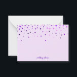 Blank Wedding Advice Cards, Ehefrau, Mommy Lila Hinweiskarte<br><div class="desc">Saubere leere Karte für Hochzeitsratschläge,  Mama Ratschläge,  Ehefrau Ratschlag Karte in eleganter Weise in Konfetti Design präsentieren.</div>