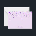 Blank Wedding Advice Cards, Ehefrau, Mommy Lila Hinweiskarte<br><div class="desc">Saubere leere Karte für Hochzeitsratschläge,  Mama Ratschläge,  Ehefrau Ratschlag Karte in eleganter Weise in Konfetti Design präsentieren.</div>