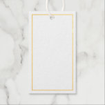 Blank Wedding Advice und wünscht Gold Geschenkanhänger<br><div class="desc">Fügen Sie Ihrer Hochzeit eine persönliche Touch mit einem Hochzeitsratschlag hinzu und wünschen eine Goldfolie-Tag-Karte. Diese Ratenkarte weist einen echten Goldfolienrand auf weißem Hintergrund auf. Ideal für Hochzeiten,  Babydusche,  Geburtstagsparty,  Brautparty,  Junggeselinnen-Abschied und alle besondere Anlässe.</div>