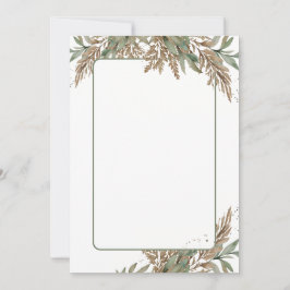 Blank Wedding Einladung - grün und braun