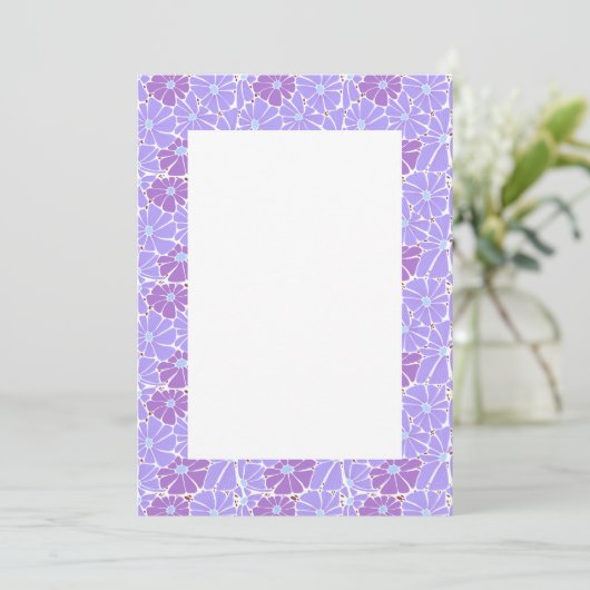 Blank Wedding Einladung - lila Tag (Stehend Vorderseite)