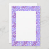 Blank Wedding Einladung - lila Tag (Vorne/Hinten)