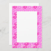 Blank Wedding Einladung - Rosa daisy (Vorne/Hinten)