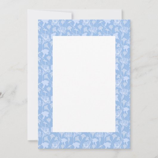 Blank Wedding Invitation - blaues Porzellan Einladung (Vorderseite)