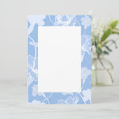 Blank Wedding Invitation - blaues Porzellan fett Einladung (Stehend Vorderseite)