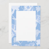 Blank Wedding Invitation - blaues Porzellan fett Einladung (Vorne/Hinten)
