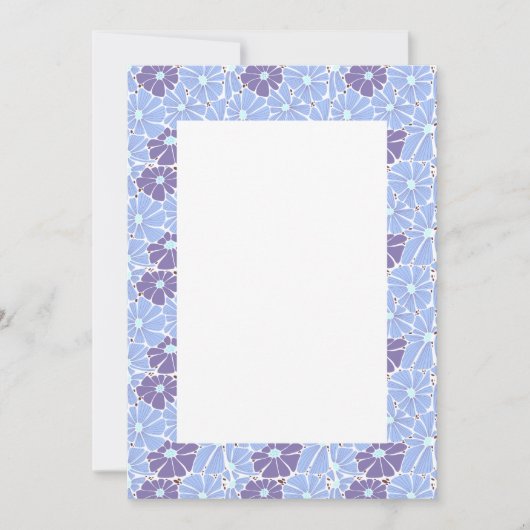 Blank Wedding Invitation - Blue Disy Einladung (Vorderseite)