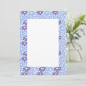 Blank Wedding Invitation - Blue Disy Einladung (Stehend Vorderseite)