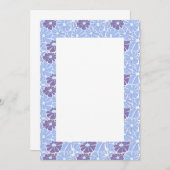 Blank Wedding Invitation - Blue Disy Einladung (Vorne/Hinten)