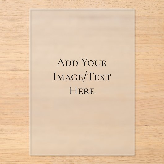 Blank Wedding Templates | Elegant Customizable  Acryleinladungen (Vorderseite)