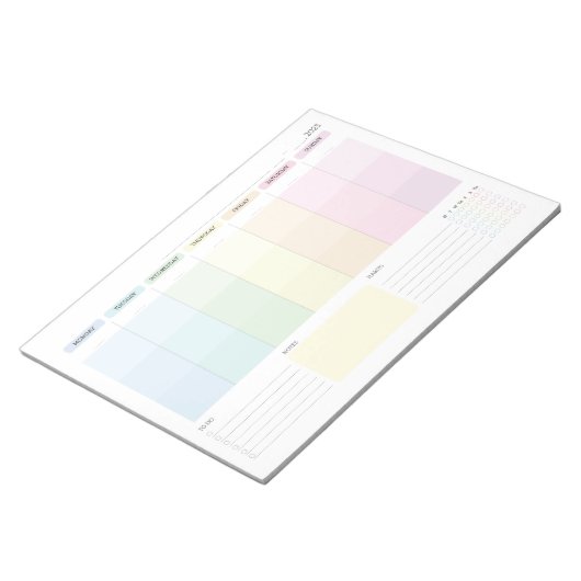Blank Weekly Planner Notizblock (angewinkelt)