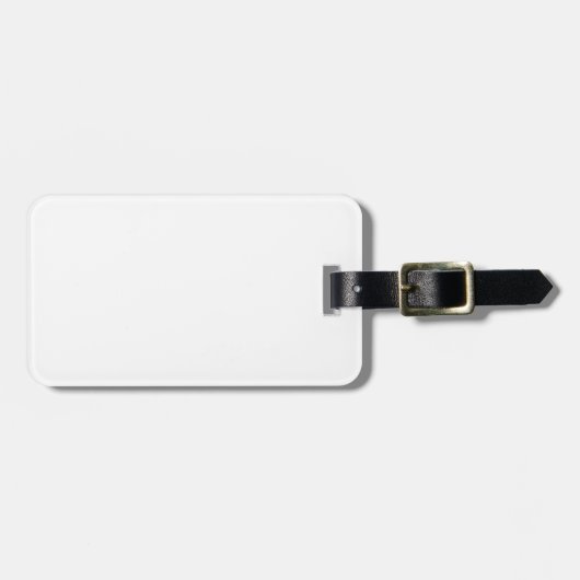 Blank weiß gepäckanhänger (Vorderseite horizontal)