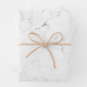 Blank-weißer Marmor Geschenkpapier Set (Beispiel)