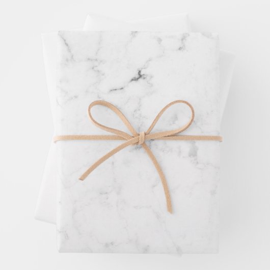 Blank-weißer Marmor Geschenkpapier Set (Beispiel)
