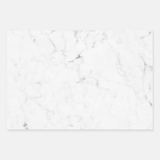 Blank-weißer Marmor Geschenkpapier Set (Vorderseite)