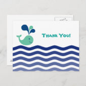 Blank - Whale Danke Postkarte (Vorne/Hinten)